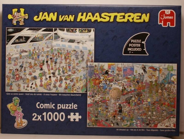 Jan van Haasteren 1110100540 Geef ons de ruimte / Net als in de film 2 x 1000 stukjes