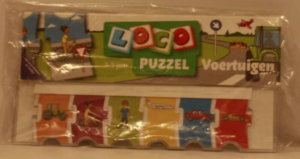 Loco puzzel met boekje voertuigen