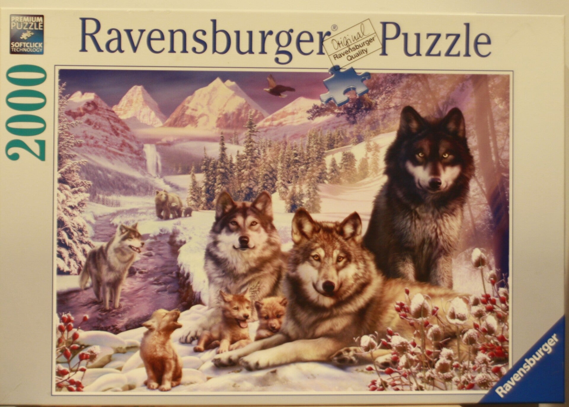 Ravensburger puzzel Wolven in de sneeuw 2000 stukjes
