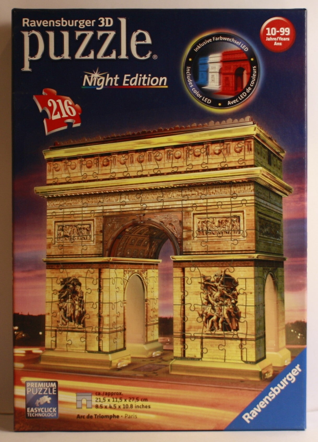 Ravensburger 811311 3D puzzel Arc de Triomphe Paris 216 stukjes