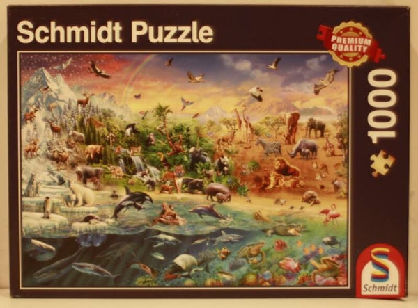 Schmidt 58324 puzzel De wereld van de dieren 1000 stukjes