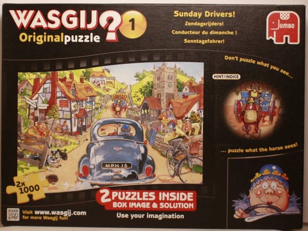 WasGij Original 81415 puzzel 1 Zondagrijders 2 x 1000 stukjes