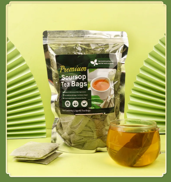 Premium Soursop Theezakjes – 100% Natuurlijk | Non-GMO | Glutenvrij