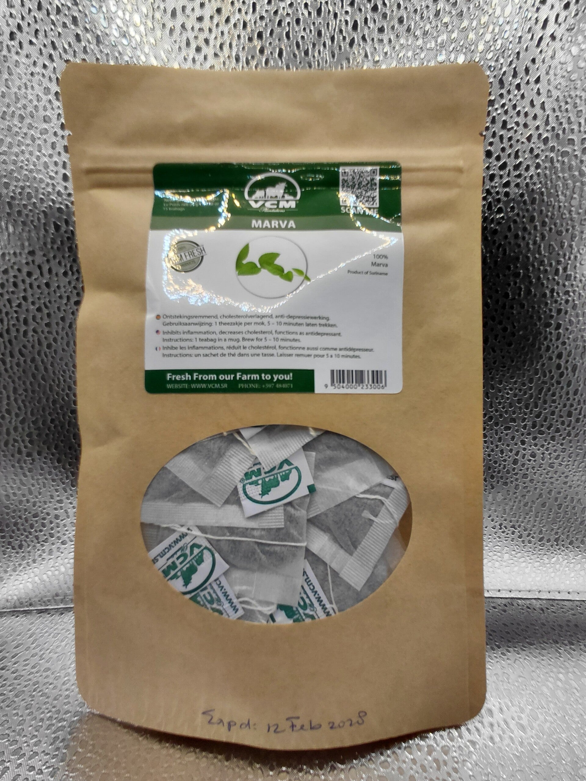 Marva Theezakjes – 100% Natuurlijk | Cafeïnevrij | Traditionele Surinaamse Kruidenthee