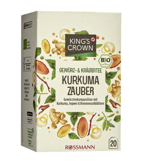 KING'S CROWN Bio Kruidenthee Kurkuma & Gember 35g