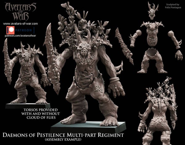 Deamons of Pestilence 6x Multipart kit - with flies - By Avatars of War