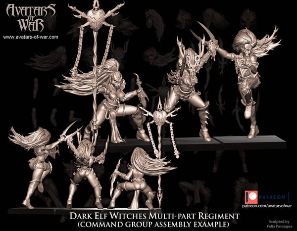 Dark Elf-Witch Elves 6x Multipart kit - By Avatars of War