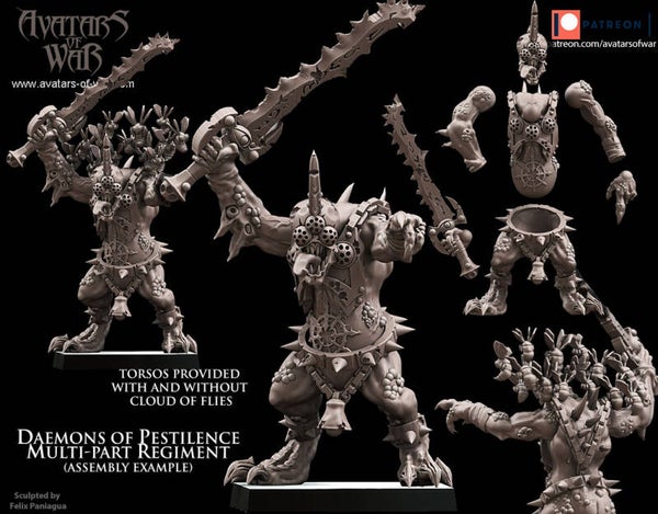 Deamons of Pestilence 6x Multipart kit - without flies - By Avatars of War