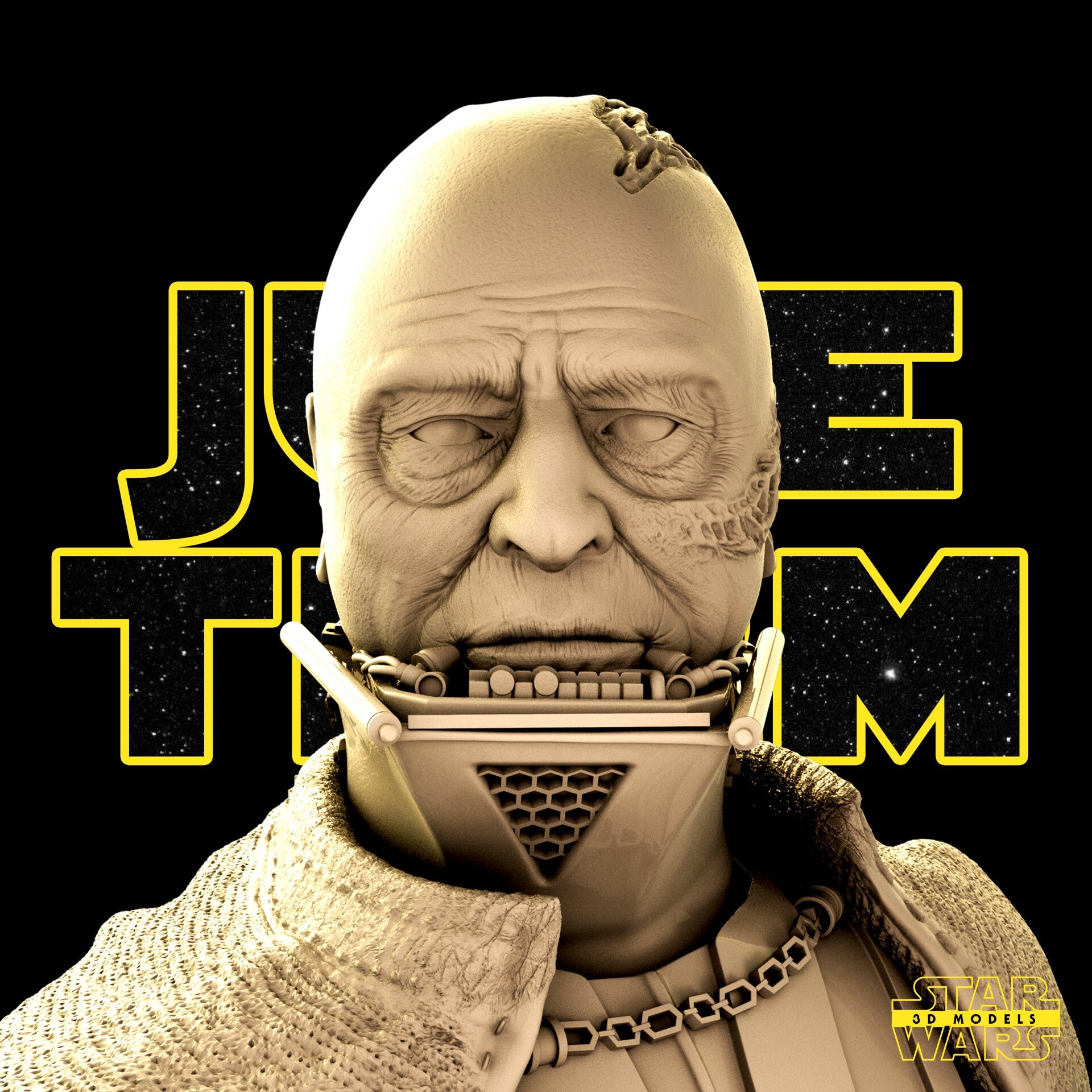 Darth Vader - Bust 1/4 without Helmet - by SW3D