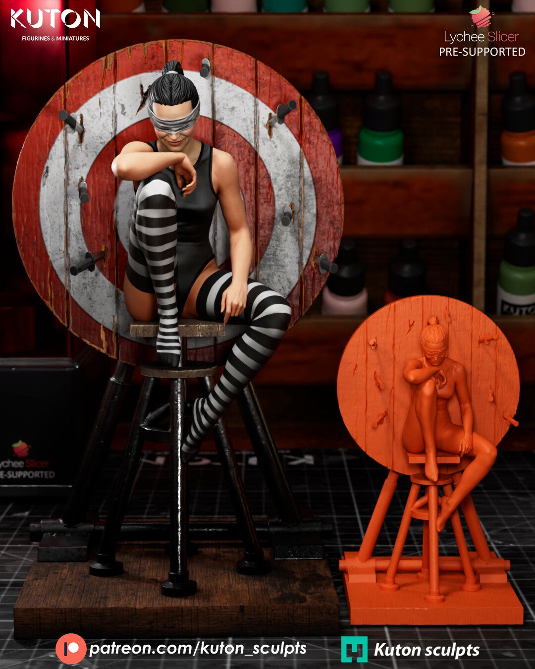 Blind Trust - Figurine 203mm tall - by Kuton Figurines