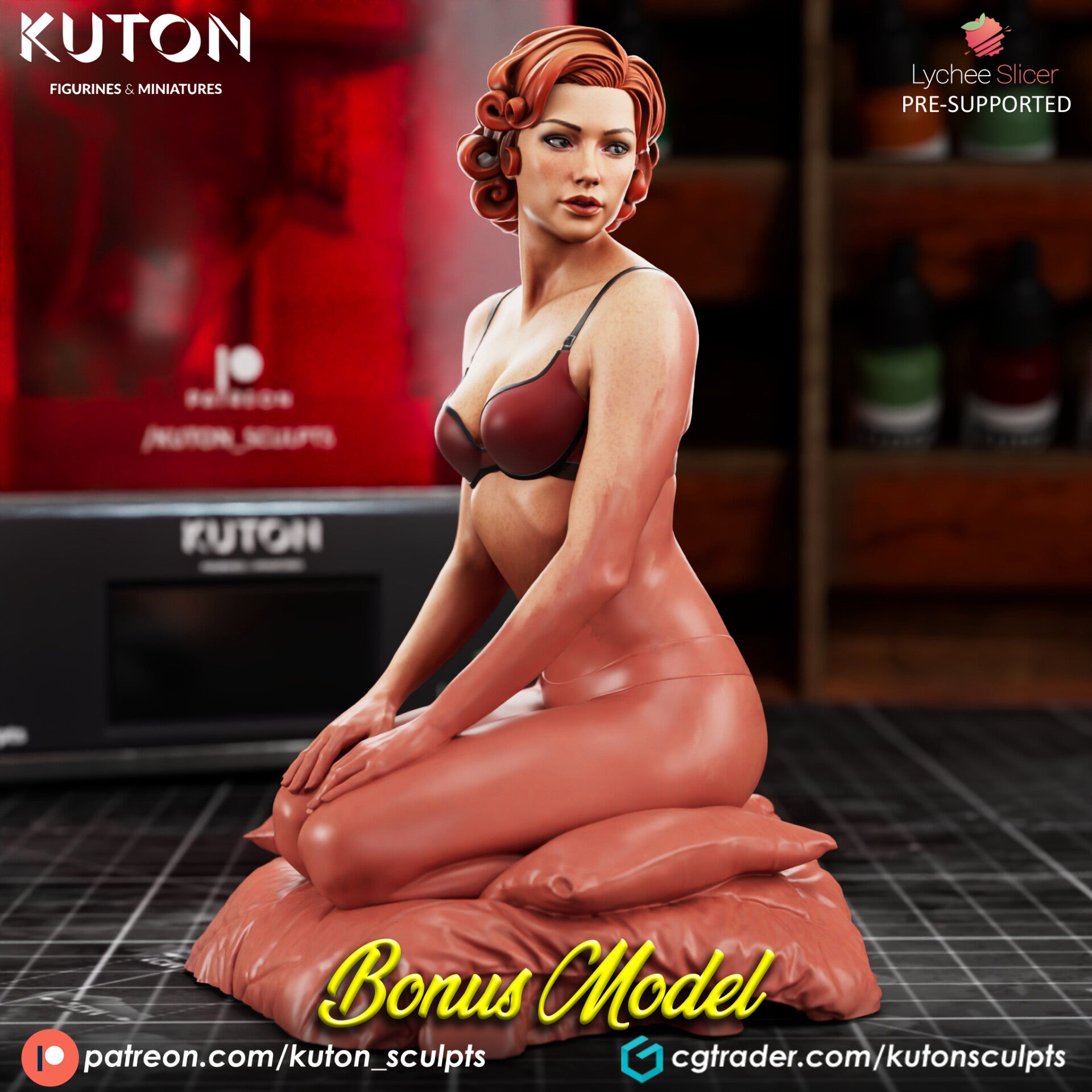 Caroline - Figurine 100mm tall - by Kuton Figurines