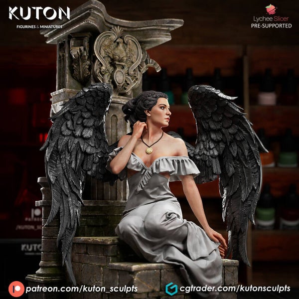 Ravenniel - Figurine 90mm "Wings" - by Kuton Figurines