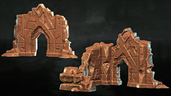 Shattered Dwarven Ruins - Set 10 - Scenery - 28/32mm - by Lita Minis