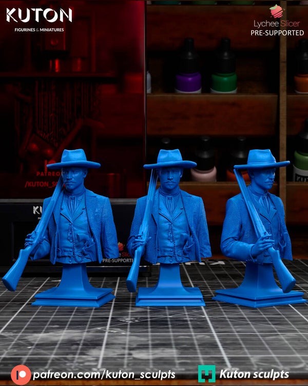 Doc Holiday with Gun - Bust - by Kuton Figurines