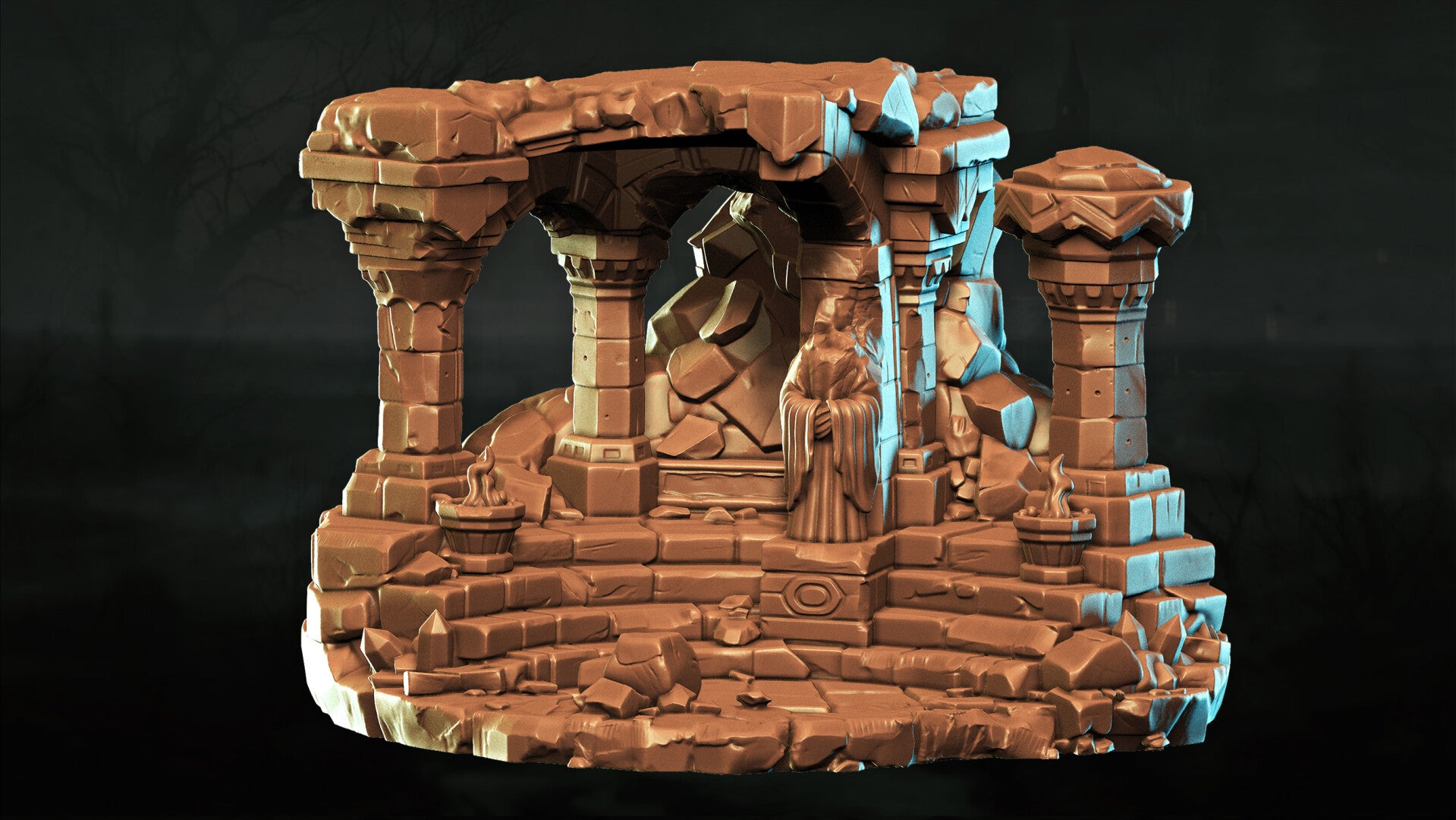 Shattered Dwarven Ruins - Set 11 - Scenery - 28/32mm - by Lita Minis