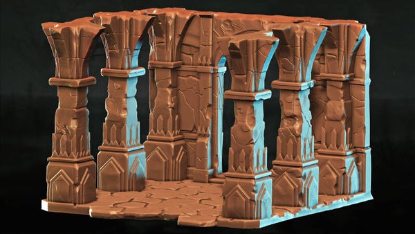 Shattered Dwarven Ruins - Set 12 - Scenery - 28/32mm - by Lita Minis