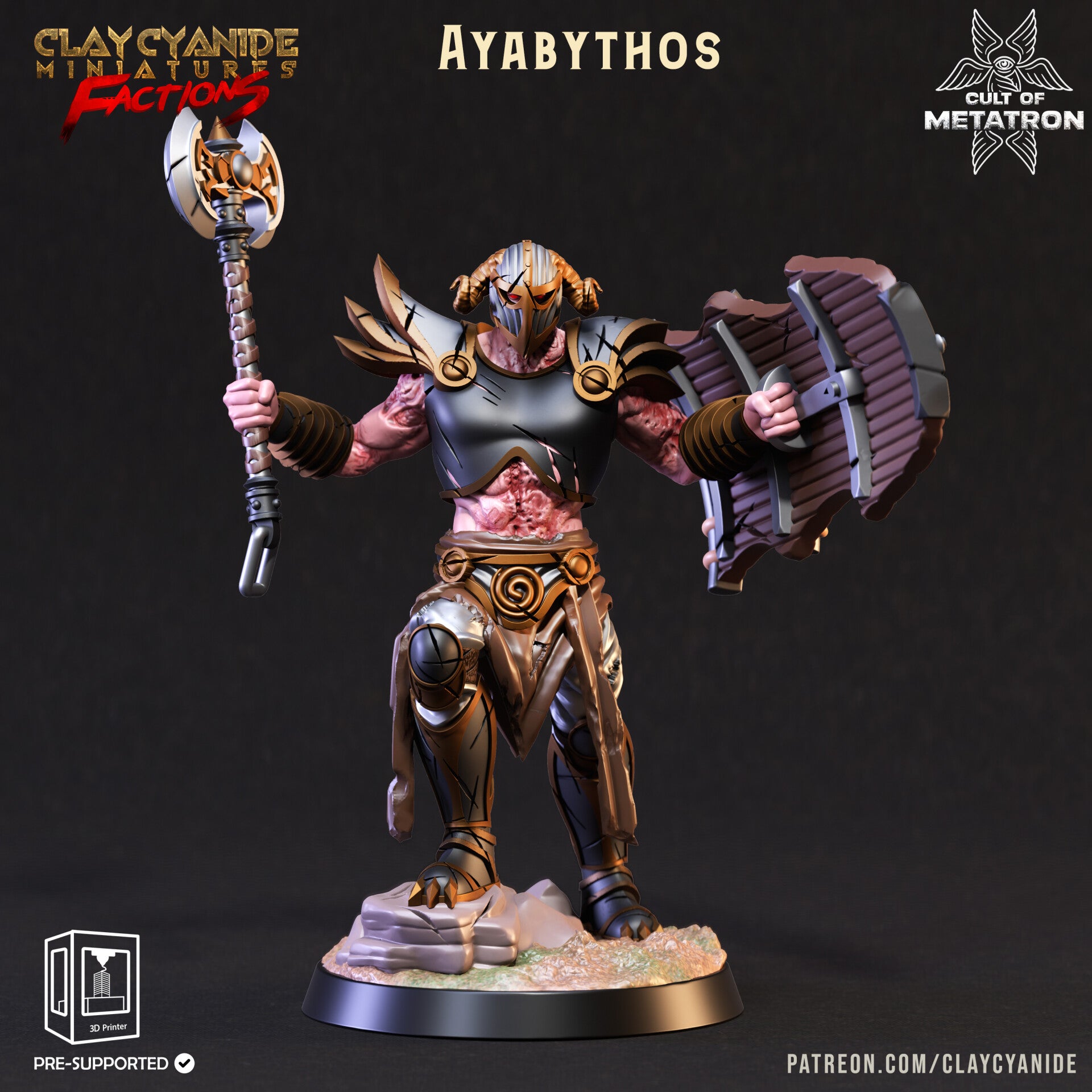 Cult of Metatron - Ayabythos - 32mm model - by Clay Cyanide