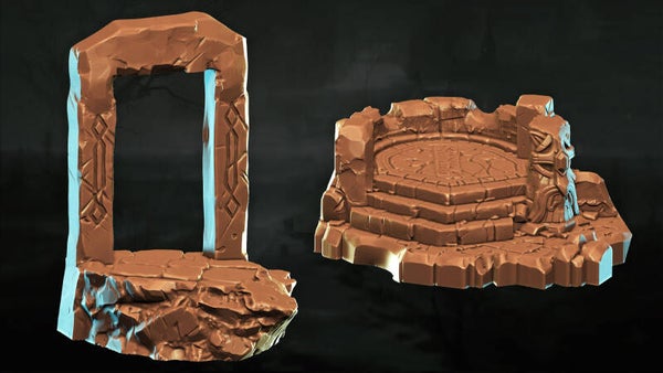 Shattered Dwarven Ruins - Set 13 - Scenery - 28/32mm - by Lita Minis