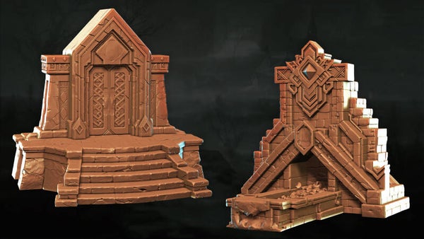 Shattered Dwarven Ruins - Set 18 - Scenery - 28/32mm - by Lita Minis
