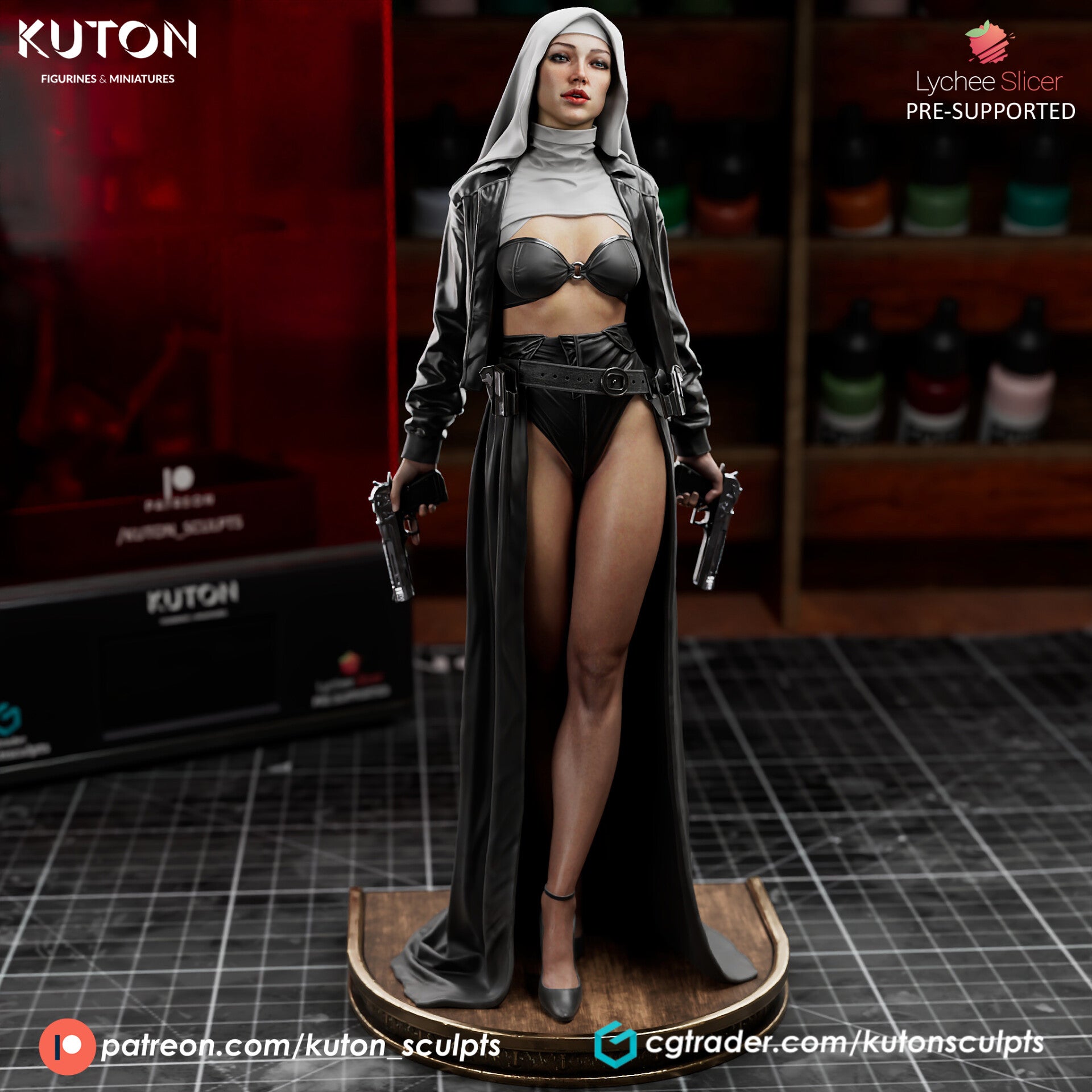 Warrior Nun - Figurine 178mm tall - by Kuton Figurines
