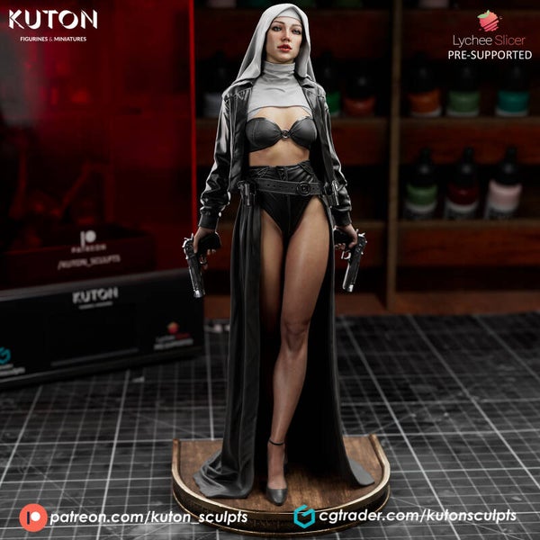 Warrior Nun - Figurine 178mm tall - by Kuton Figurines