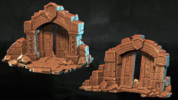 Shattered Dwarven Ruins - Set 02 - Scenery - 28/32mm - by Lita Minis