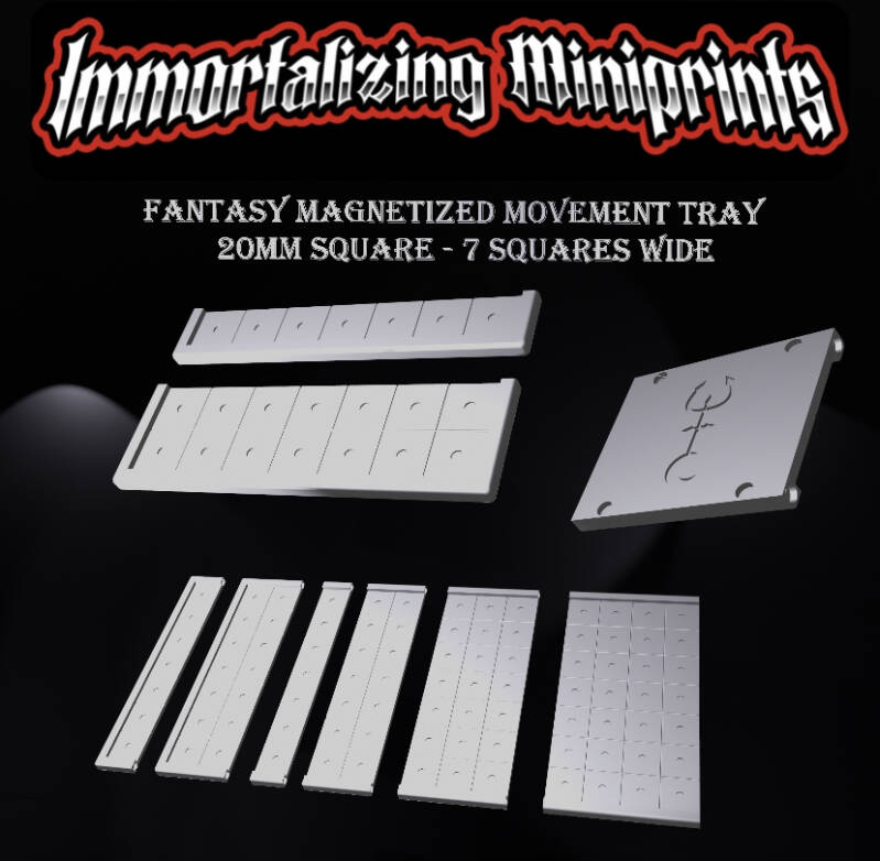 IMP - Regular Movement Tray 20mm- 7 Models Wide - Front Rank x2