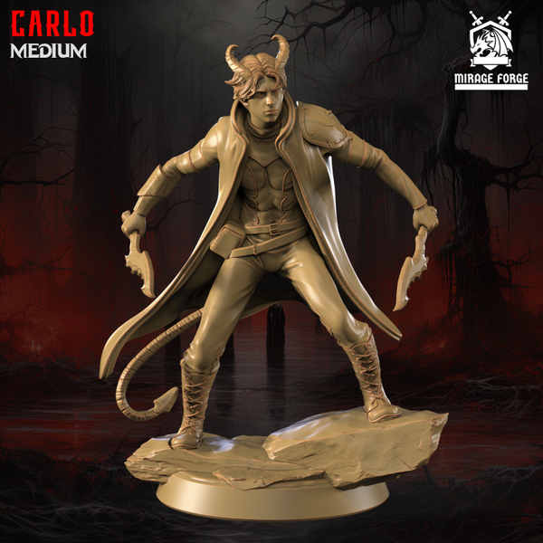 Carlo the Tiefling Rogue - by Mirage Forge