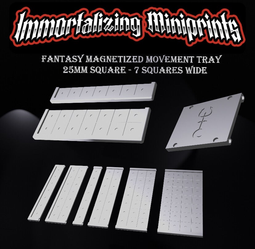 IMP - Regular Movement Tray 25mm- 7 Models Wide - Front Rank x1