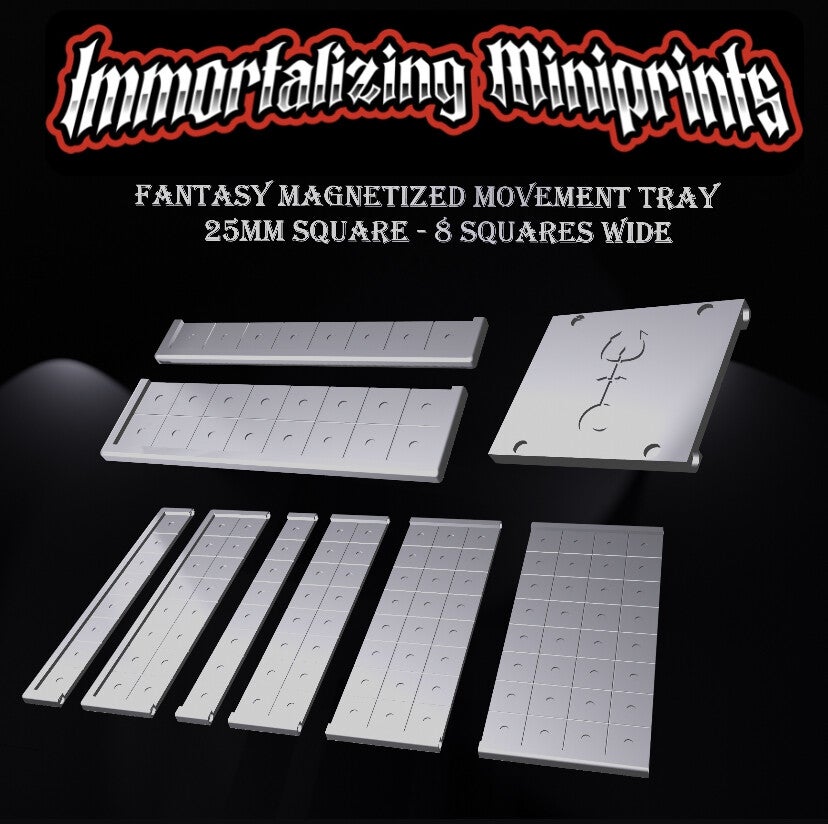IMP - Regular Movement Tray 25mm- 8 Models Wide - Front Rank x1