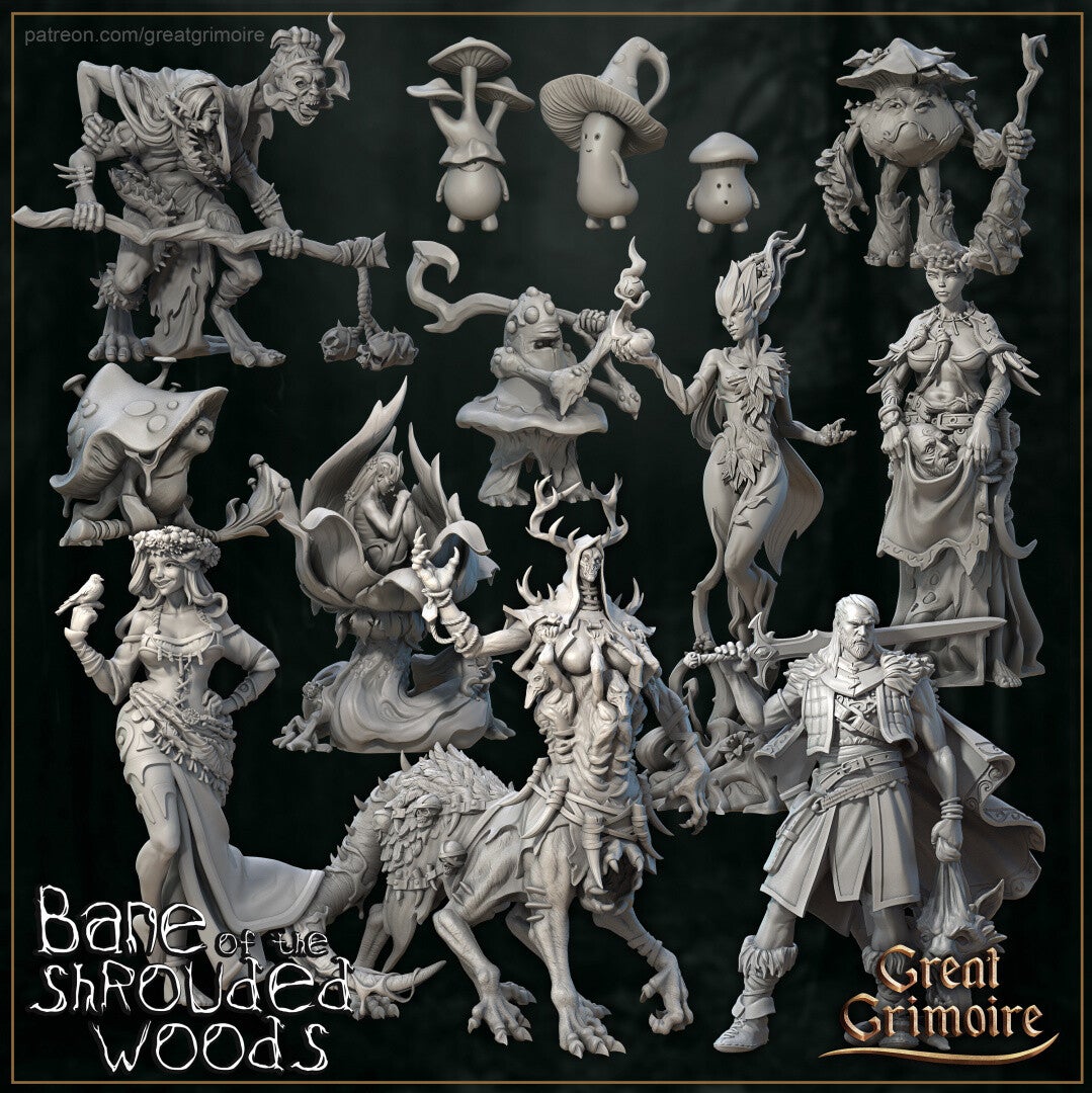 Bane of the Shrouded Woods - Complete set - 32mm - by Great Grimoire