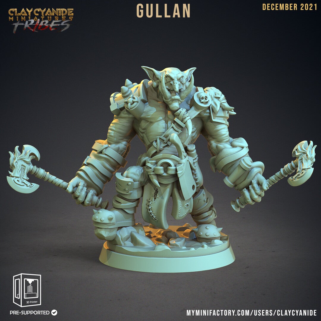 Wartrolls - Gullan - 32mm Large model - by Clay Cyanide