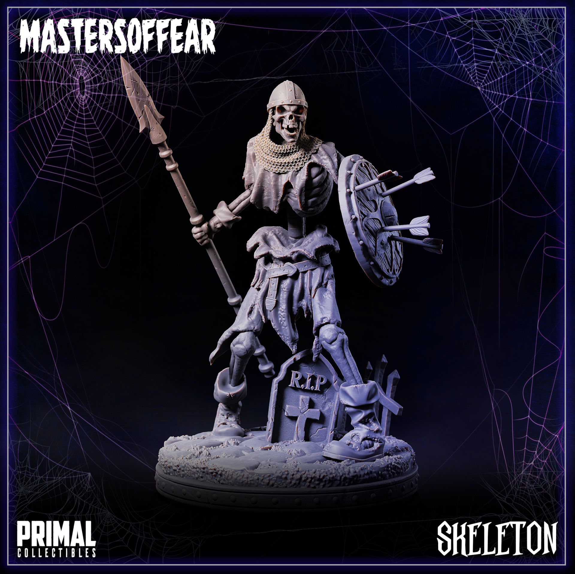 Masters of Fear - 4x Skeleton - 32mm - by Primal Collectibles