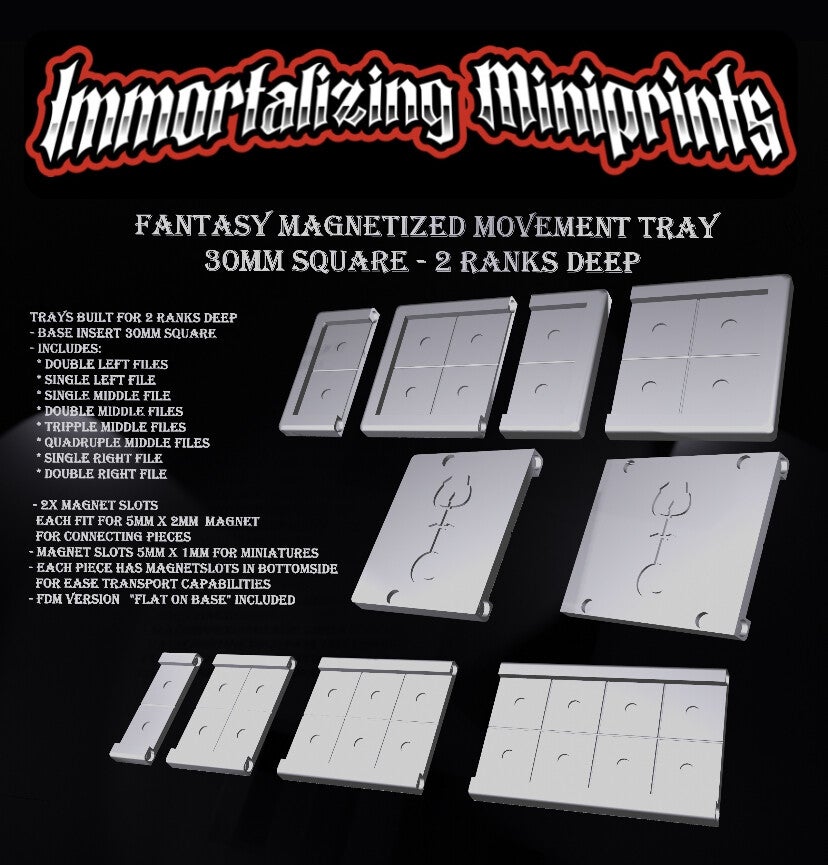IMP - Regular Movement Tray 30mm- 2 Ranks deep - Left 1 wide