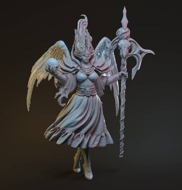 Selestia with "simple" base (from Hanza) - Scale 75mm - by Mythreal Games