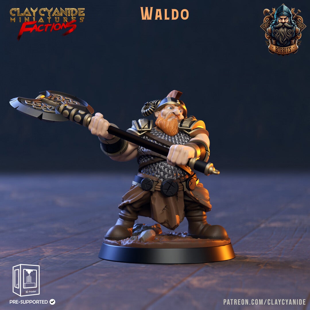 The Bobbits - Waldo - 32mm model - by Clay Cyanide