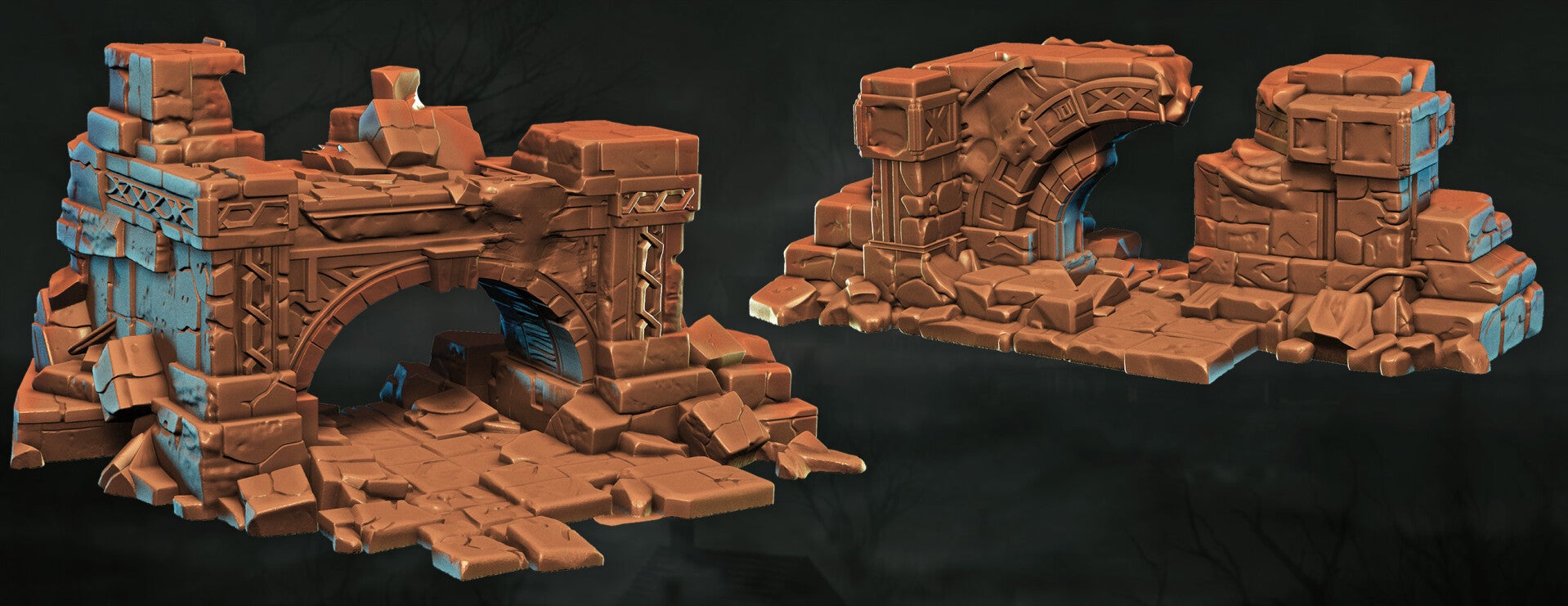 Shattered Dwarven Ruins - Set 06 - Scenery - 28/32mm - by Lita Minis