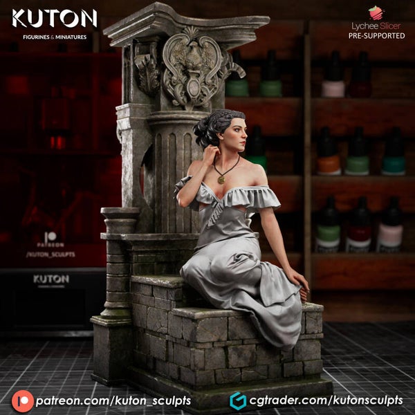 Ravenniel - Figurine 90mm "No Wings" - by Kuton Figurines