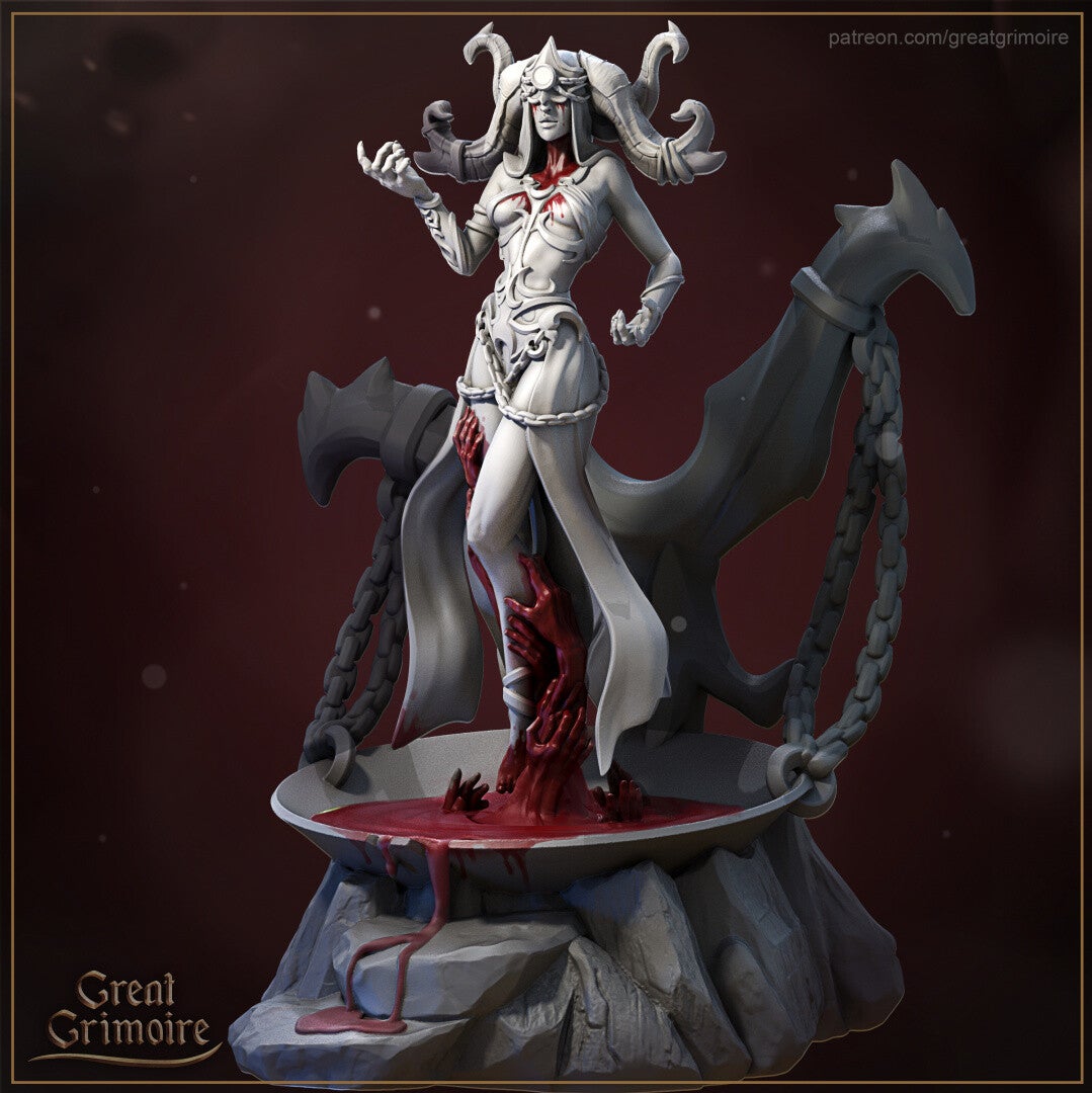 Throwback Models - Scarlett the Bloodwitch - 32mm - by Great Grimoire