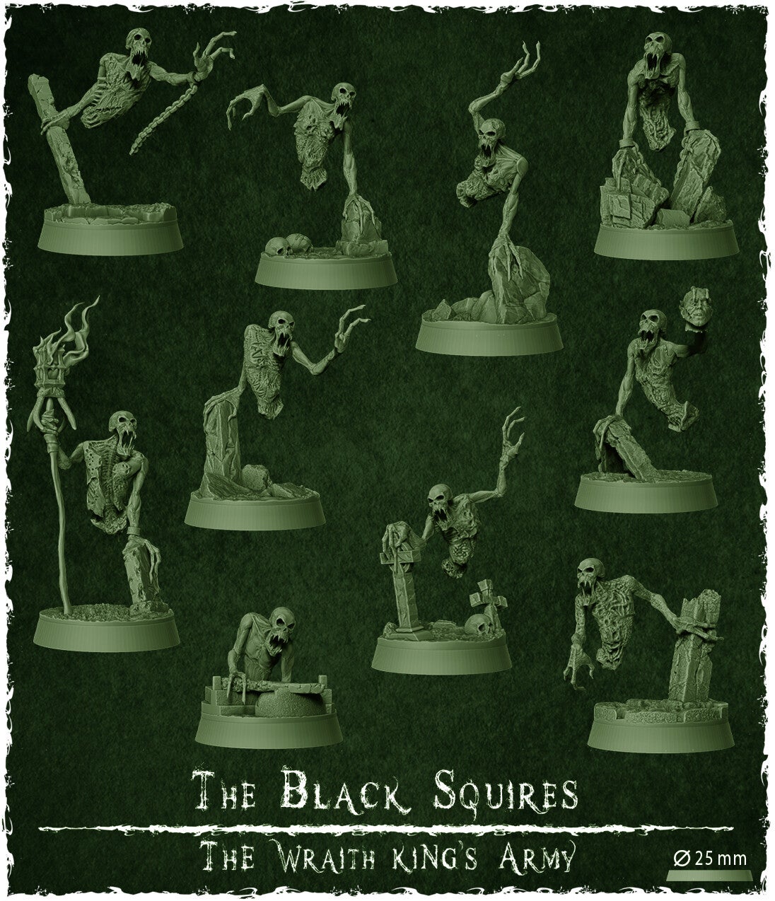 Unit: The Black Squires (10x) - Scale 32 mm - By Z-Axis