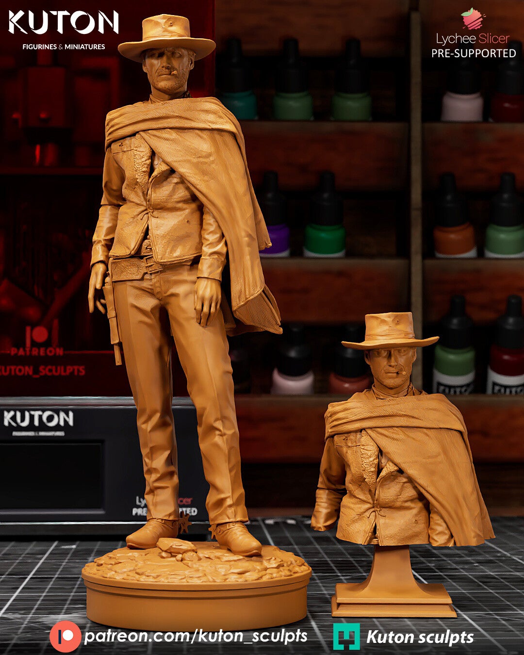 Clint Eastwood - Bust - by Kuton Figurines