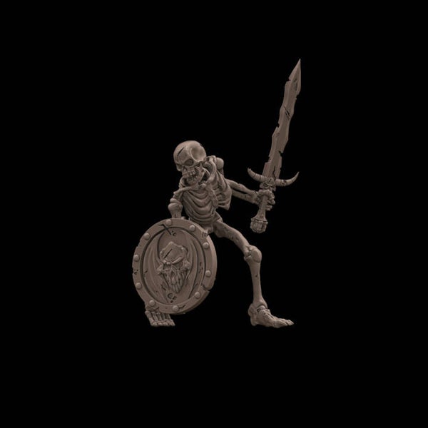 Skeleton Champion Sword Shield - By Avatars of War