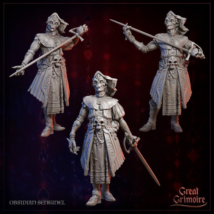 Macabre Masquerade - Obsidian Sentinels (set of 3) - 32mm - by Great Grimoire