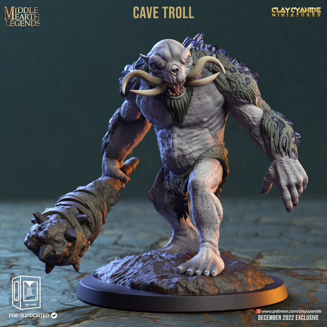 Middle Earth Legends - Cave Troll 2 - 32mm Giant - by Clay Cyanide