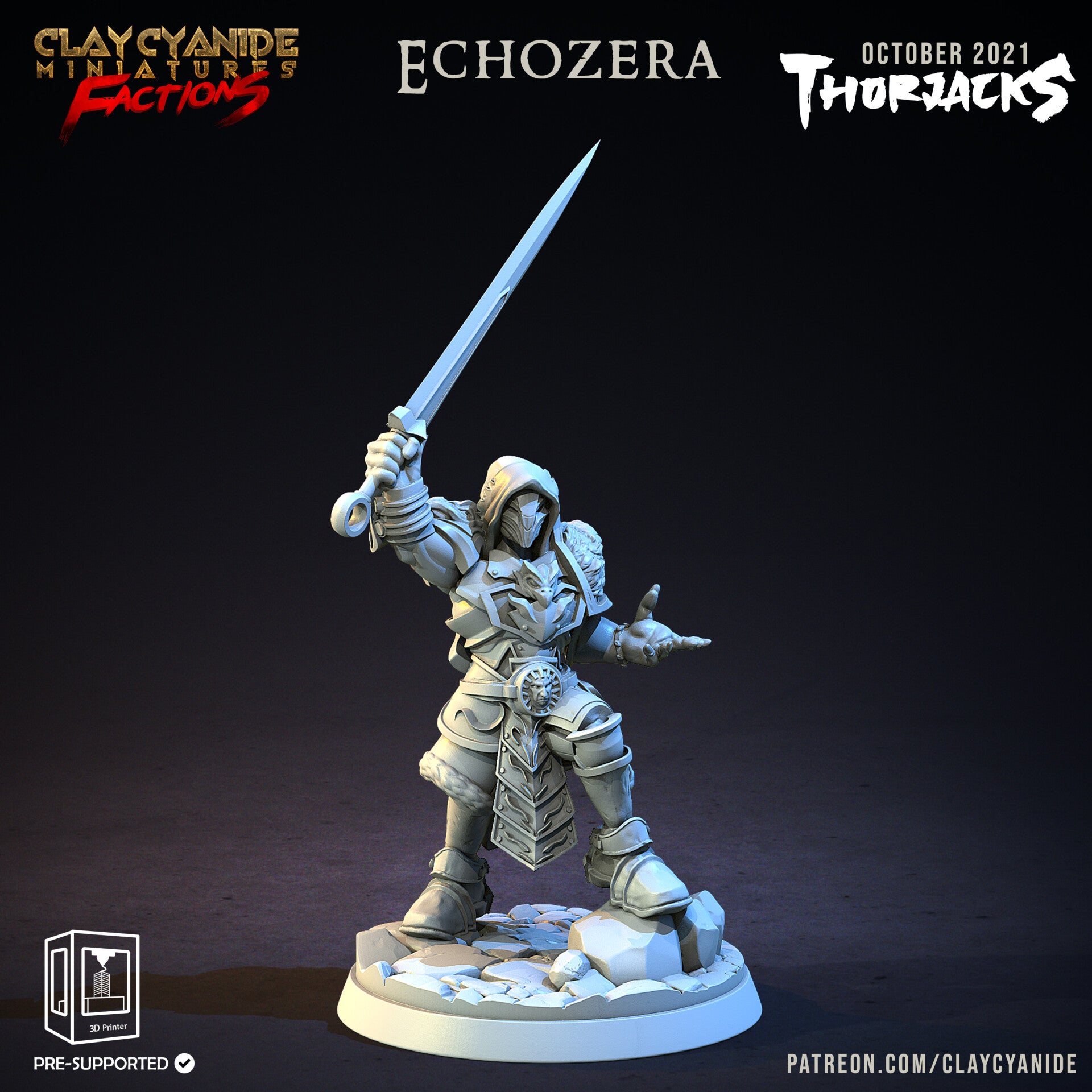 Thorjacks - Echozora - 32mm model - by Clay Cyanide