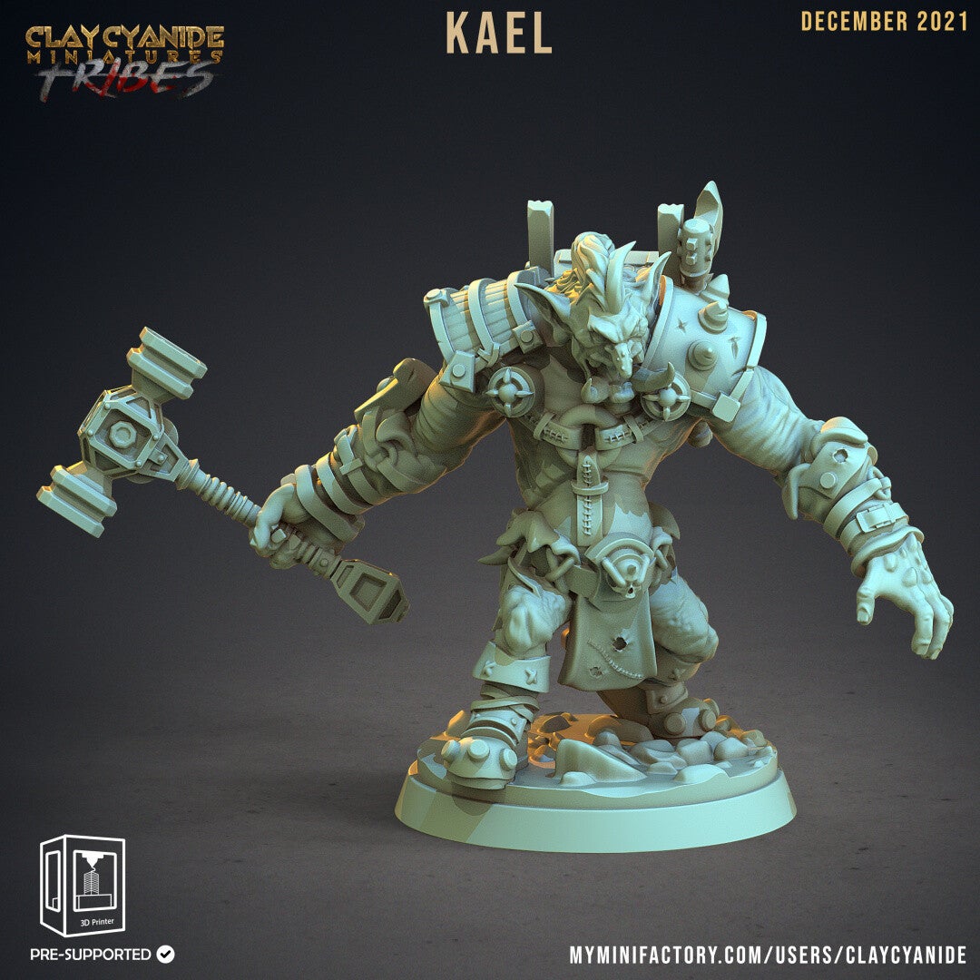 Wartrolls - Kael - 32mm Large model - by Clay Cyanide