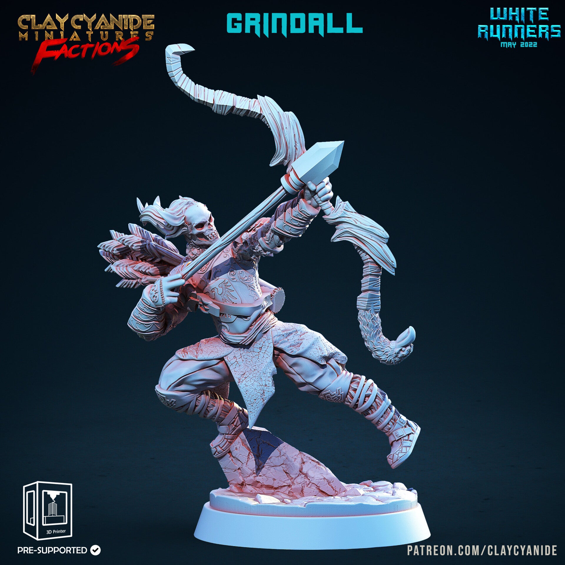 White Runners - Grindall - 32mm - by Clay Cyanide