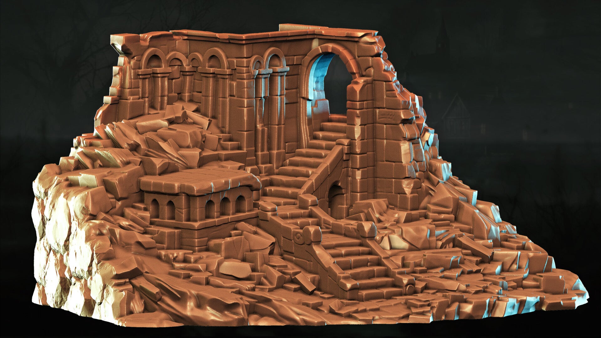 Shattered Dwarven Ruins - Set 08 - Scenery - 28/32mm - by Lita Minis