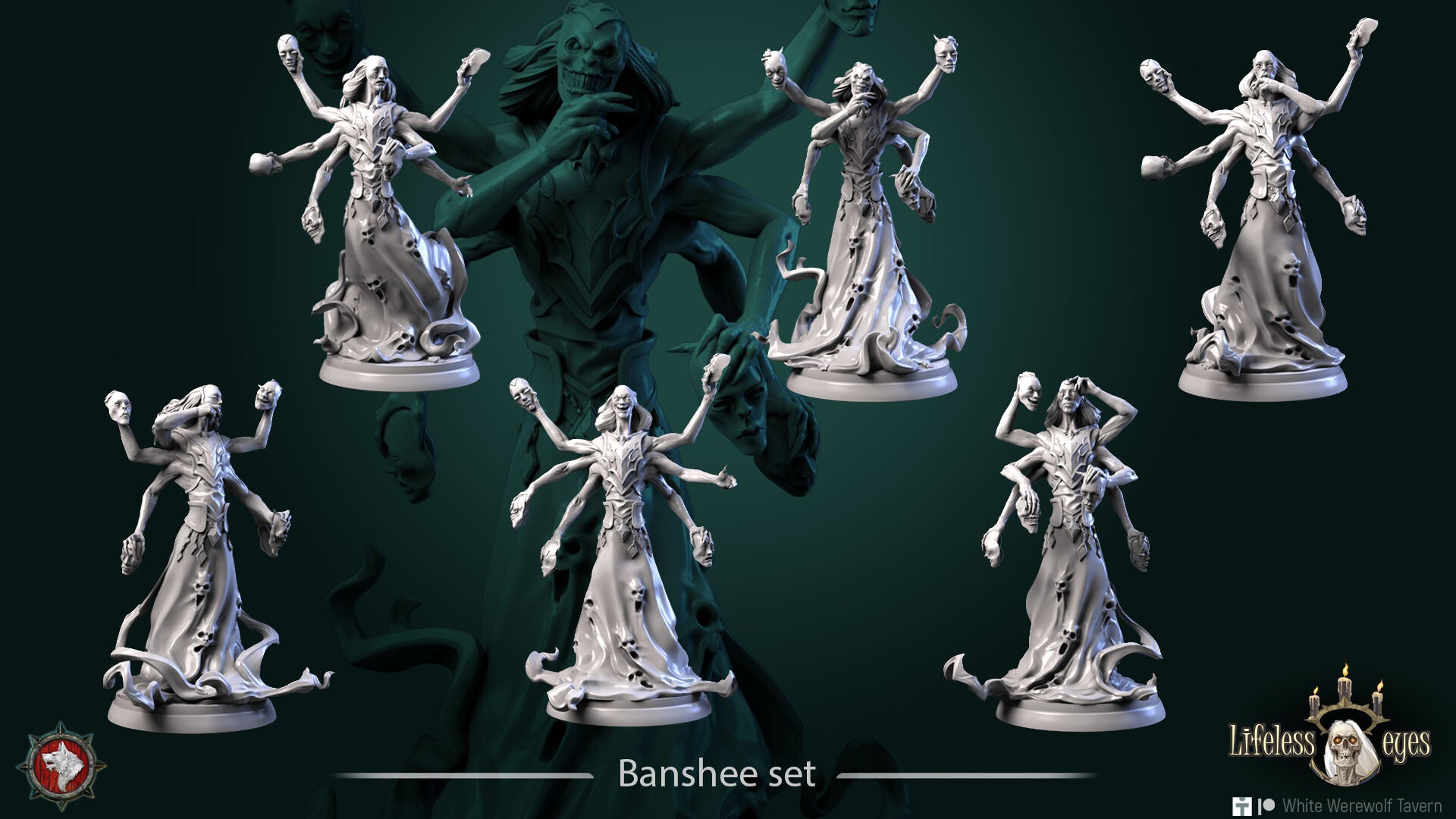 The Lifeless Eyes - Set 6x Reaper Banshee - 32mm