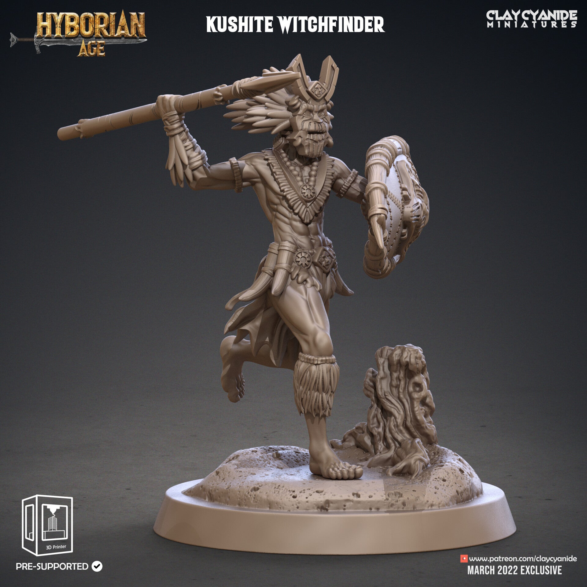 Hyborean Age - Kushite Witchfinder 3 +110% - by Clay Cyanide